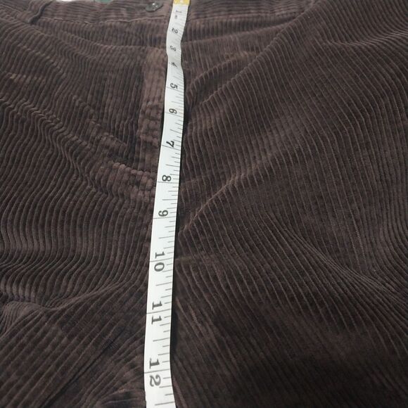 Hunt Club pants Womens 16 brown corduroy flat front high rise Preppy Academia - Picture 6 of 7